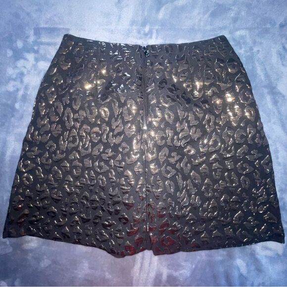 NWT Kenneth Cole New York The Verona Jacquard Leopard Skirt Size 8P - Picture 5 of 8